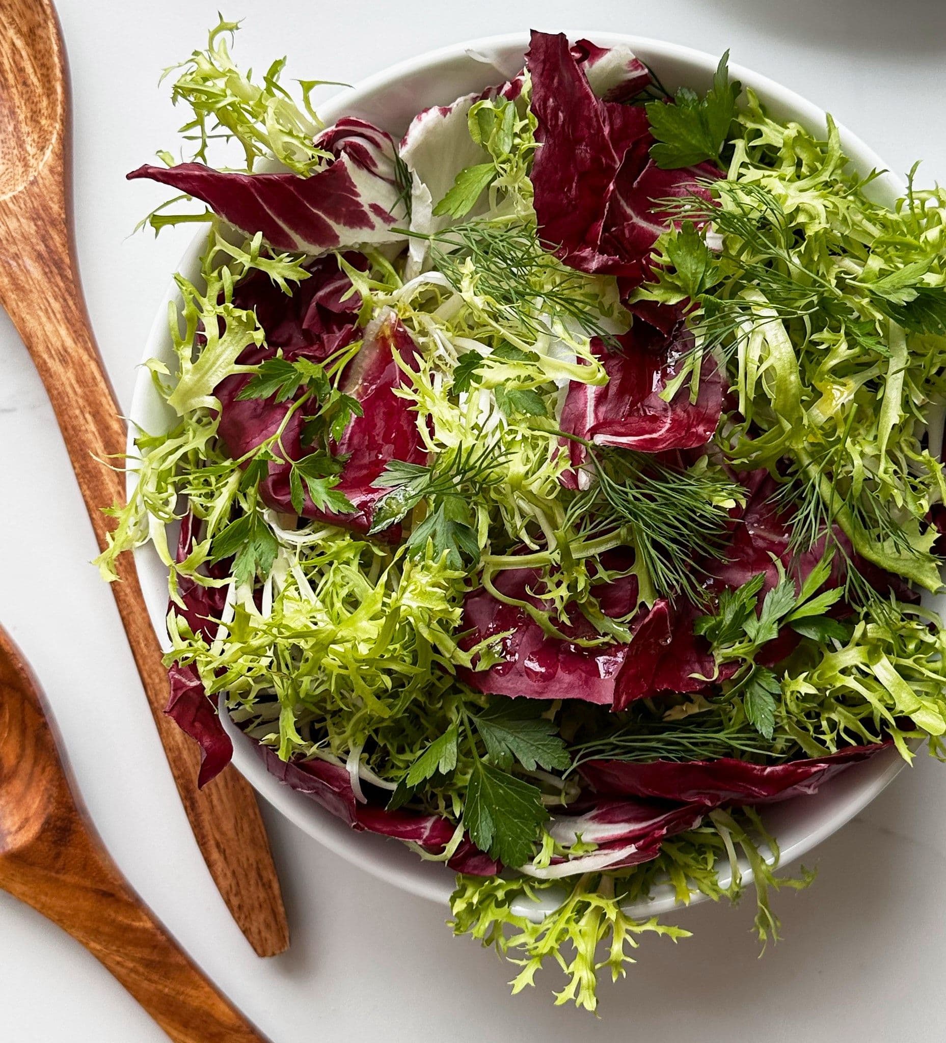 Radicchio and frisee winter salad