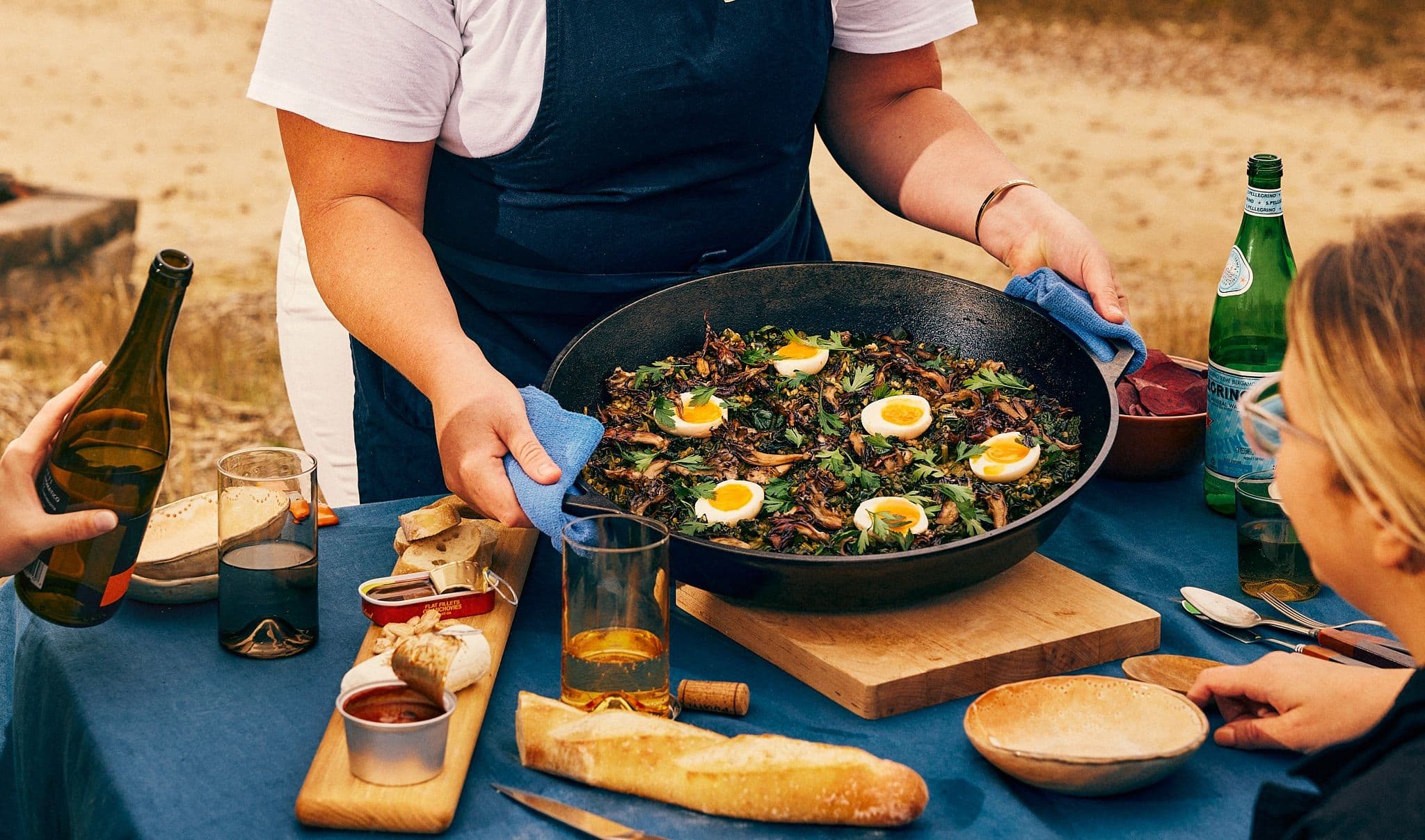 Serving Paella